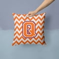 thumbnail image 2 of Carolines Treasures CJ1062-QPW1414 Letter Q Chevron Orange & Regalia Fabric Decorative Pillow, 2 of 4