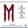 thumbnail image 4 of Welch  2 Inch Super Tuff Stuff Y-Back Clip On Work Suspender (Men), 4 of 4