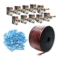 thumbnail image 7 of OZ-USA Wire Harness Kit 10x 2-Pin Toggle Switch 15A Heavy-Duty On/Off SPST 100ft. AWG #16 2-Wire 40x Male & Female Flat Spade Connectors 12V, 7 of 7