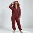thumbnail image 3 of JOANKDMI Toddler Girls Fleece Size 2-3 Onesie Pajamas with Cute Ears Hood Zipper Front Fuzzy Warm Sleepwear Fluffy One Piece Jumpsuit for Winter Lounge Home Casual Nightwear, 3 of 7