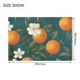 thumbnail image 4 of Yayeee Bath Rug for Bathroom Floor Non Slip Rectangle Fluffy Soft Absorbent Mat, 16"x24", Retro Floral Orange, 4 of 7