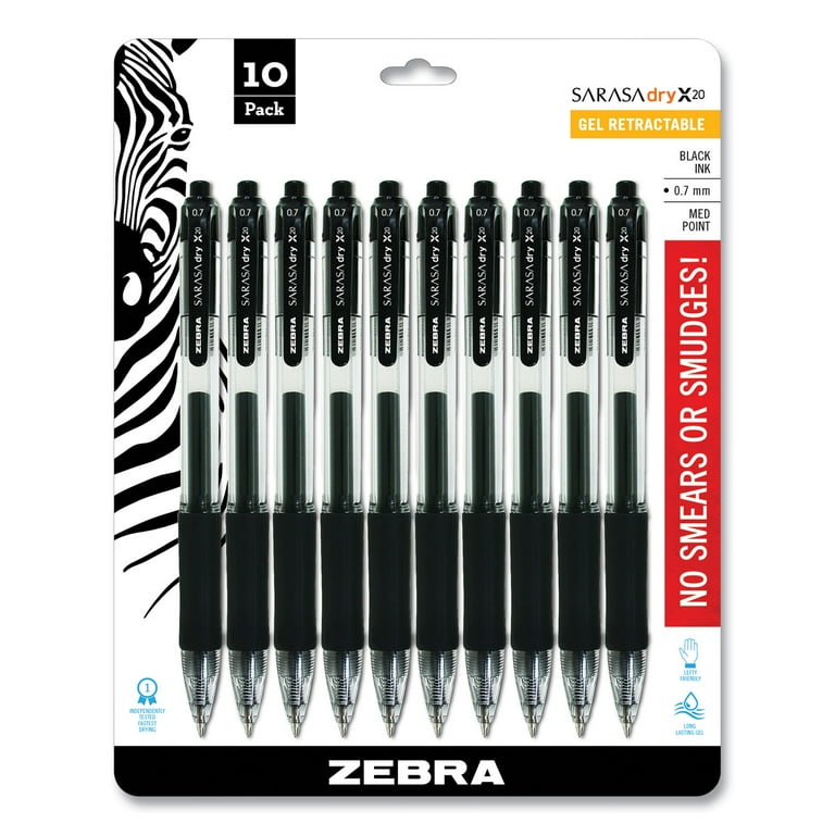 Zebra Clickart Retractable Marker Pen 0.6mm - Assorted, 6 Pack