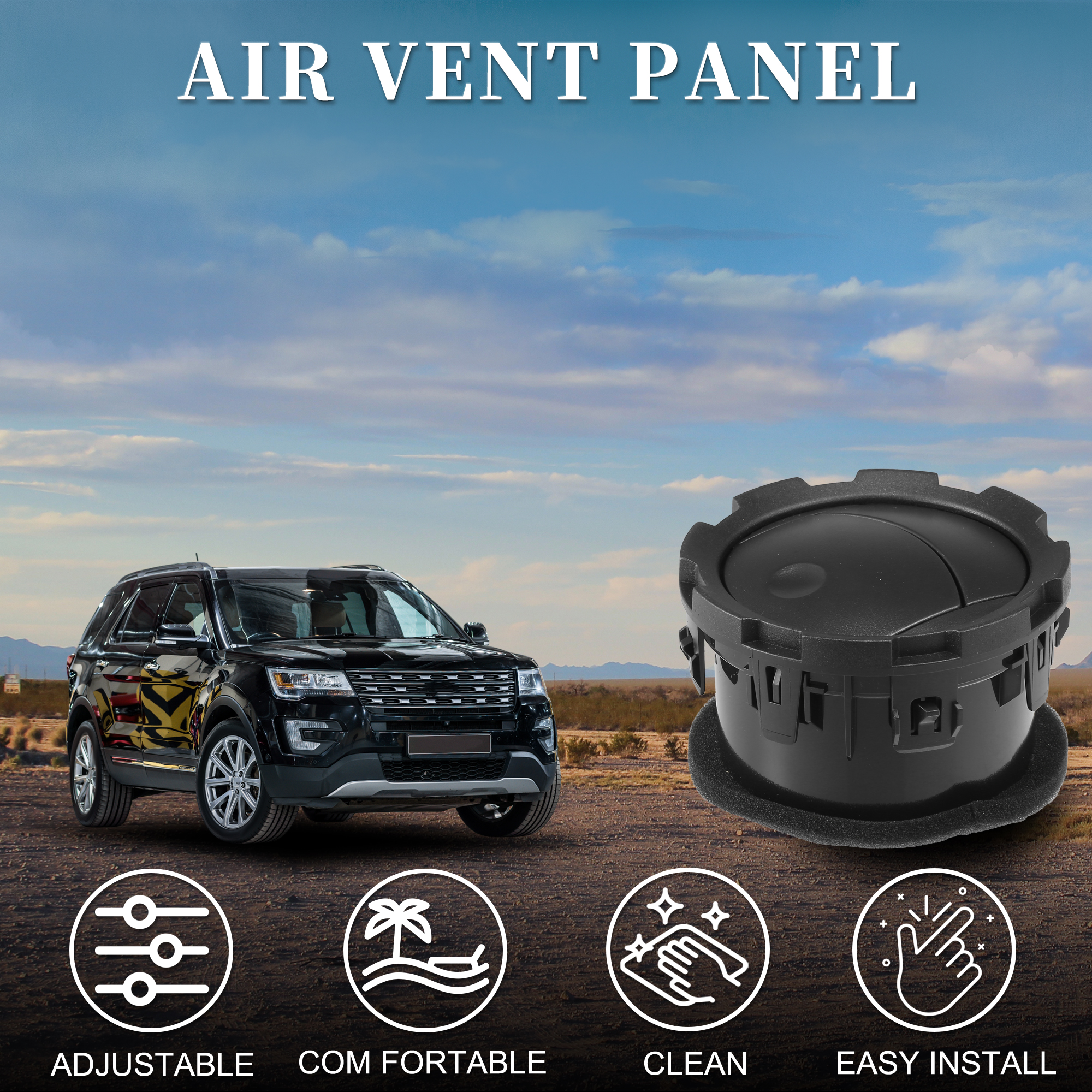Unique Bargains Air Vent Panel for Ford F-250 Super Duty 2011-2016 Replacement Part