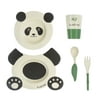 Kushies EcoClean Tableware Sets Black Panda
