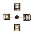 thumbnail image 3 of Meyda 60911 32 in. Seneca Winter Pine 4 Light Chandelier - Craftsman Brown, 3 of 7