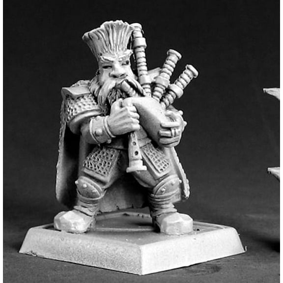 Reaper Miniatures Dwarf Musician #14534 Dwarves Unpainted RPG D&D Mini Figure