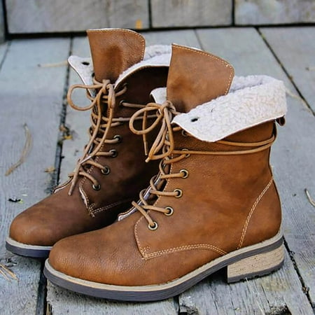 

christmas boots for women cotton warm boots lace up heel short boots
