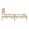 thumbnail image 3 of Pemberly Row Wood Queen Platform Bed with Slats and Rails in Natural, 3 of 12