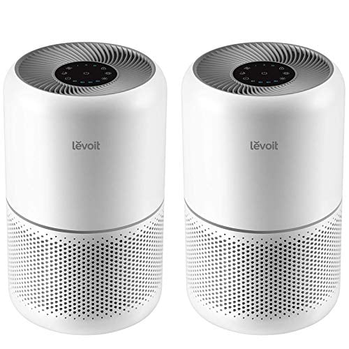 LEVOIT Air Purifier for Home Allergies and Pets Hair Smokers in Bedroom H13 True HEPA Filter, 24db Filtration System Cleaner Odor Eliminators, Remove 99.97% Dust Smoke Mold Pollen, White,