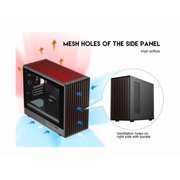DIYPC DIYmATX06Wood DIY-mATX06-Wood Micro ATX Mid Tower Case Black/Walnut