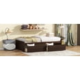 thumbnail image 6 of Generic Twin Size Bed with 2 Drawers, Solid Rubber Wood Bed,Espresso, 6 of 9