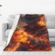thumbnail image 1 of Fotbe Western Fire Cowboy Manta de Franela Acolchonada con Estampado, Súper Suave y Esponjosa, Extra Grande para Sofá, Cama, Uso Todo el Año-80"x60", 1 of 7