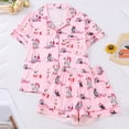 thumbnail image 2 of Printed Collar Short Sleeve Pajama – Short Pants With Loungewear Christmas pajamas for women set, 2 of 9