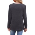thumbnail image 5 of QASIEATN Sweatshirt for Graceful Ladies Fashion, Long Sleeve Shirts Fall Fashion Casual Blouses Trendy Pleated Tunic Tops Leggings, Womens Fall Tops, 5 of 8