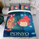 thumbnail image 4 of Ponyo en el Acantilado Conjunto de sábanas temático, trío de piezas, cómodo y amigable con la piel, diseño único, regalo de decoración para el hogar para familiares, amigos y fans,135cm *200cm, 4 of 6