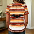 thumbnail image 7 of Womens Short Sleeve Halloween Tops Crewneck Loose Fit Castle Bat Print T Shirts Casual Clothes Gifts, 7 of 7