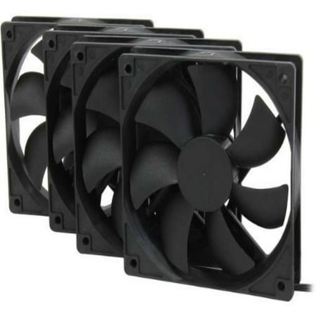 Rosewill 120mm Long Life Sleeve Case Black Case Fan For Computer Cases, 4-Pack Cooling