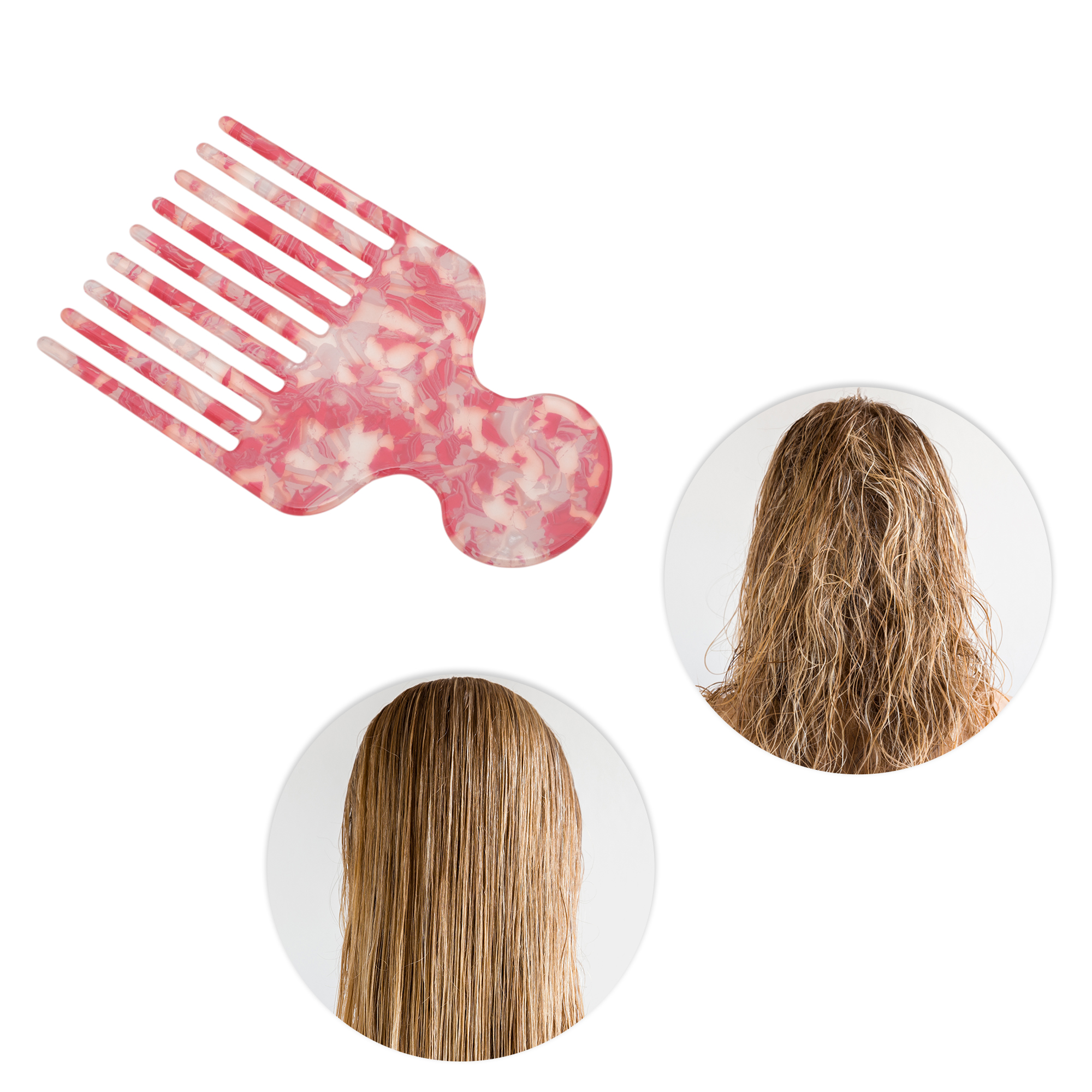Unique Bargains 1 Pc Fashion Hair Insert Comb for All Hair Types Styles Red