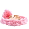 thumbnail image 2 of NETSENG Cute Princess Pet Bed Bow-TIE Lace Cat Dog Bed (Pink), 2 of 5