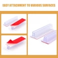 thumbnail image 3 of Clispeed 15Pcs Transparent Sneeze Guard Holder for Counter PVC Display Stand, 3 of 8