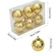 thumbnail image 3 of xihome Juego de 6 adornos navideños plateados a rayas, bolas de plstico de 6 cm para decorar el rbol de Navidad., 3 of 6
