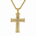 thumbnail image 6 of 14K Yellow Gold Cross Classic Necklace Pendant Waterproof Fashion Golden Silver Color Collar Jewelry New, 6 of 8