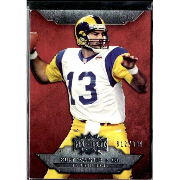 Kurt Warner 2012 Topps Triple Threads #47 612/989 St. Louis Rams Football Card St. Louis Rams NFL Football Trading Card