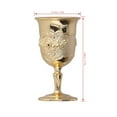 thumbnail image 5 of 4PCS Vintage Chalice Goblet, Chalice Goblet Communion Cup Gold Wine Glasses Metal Embossed Wine Cup European Chalice Cup Shot Golden Retro Ornaments for Decoration Collection Wedding Anniversary, 5 of 7