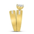 thumbnail image 3 of 10K Yellow Gold His Hers Round Diamond Solitaire Matching Wedding Set 1 Cttw, Womens Size: 5-10, Mens Size: 7-13, 3 of 3