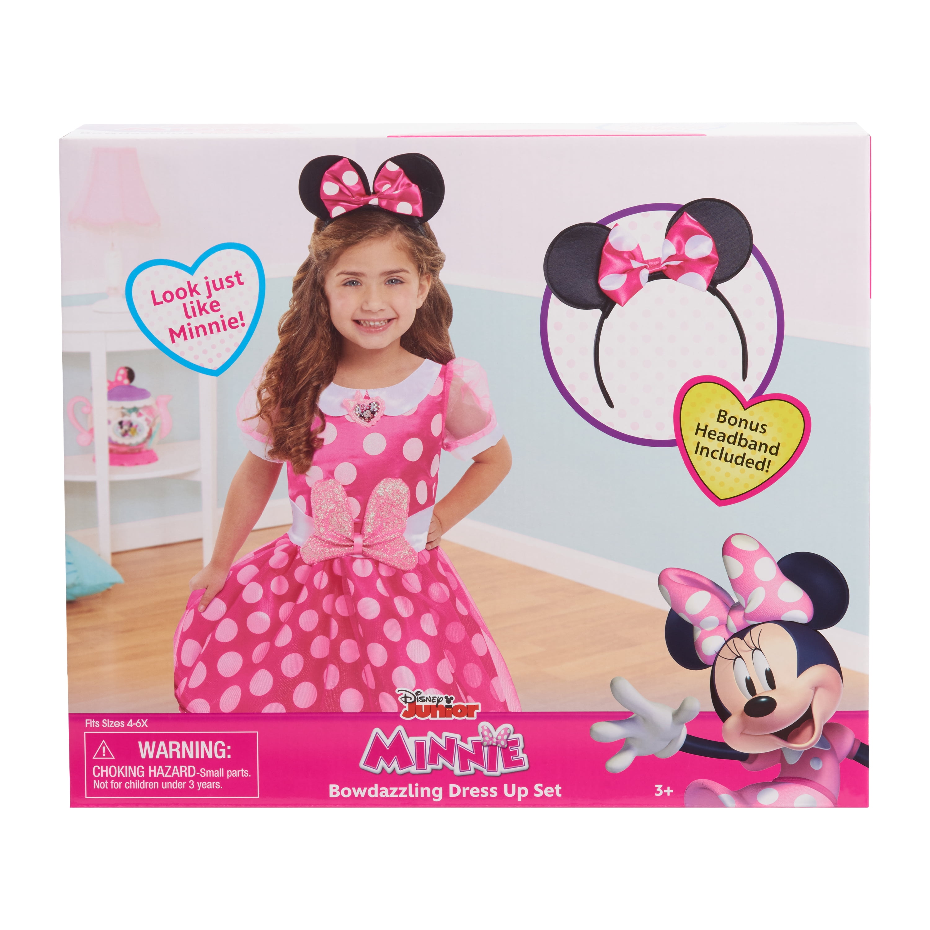Disney Junior Minnie Mouse Bowdazzling Dress Set for Girls Ages 3 and Up