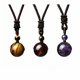 thumbnail image 4 of Collar de ojo de tigre de 16 mm con colgante de obsidiana natural y amatista adecuado para hombres y mujeres, 4 of 6