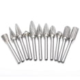 thumbnail image 2 of 1p 1/4 6mm Shank 12mm Diameter Tungsten Carbide Rotary File Double Cut Rotary Burr 8mm-32mm Blade Length Dremel Rotary Tool, 2 of 5