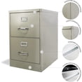 thumbnail image 4 of MUNDO IN MUEBL Archivero Metálico 14112 | Tamaño Oficio | 2 Gavetas | Pedtal Vertical para Oficina, Metálico | Gavetas con Cerradura y Etiquetas | Ideal para pacios Ejecutivos | Color Arena, 4 of 5