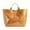 Brown, variant on Women's PVC Letter Print Tote Handbag, Pink
