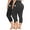 B-Dark Gray, variant on Qubber Plus Size Capri Leggings for Women-High Waisted Tummy Control Stretchy X-Large-4X Spandex Workout Running Yoga Pants