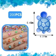 200Pcs Mini Resin Turtles Glow in the Dark, 0.43x0.28inch Tiny Sea Turtle Animals Small Luminous Figures Miniature Plastic Ocean Animal for Fairy Garden Micro Landscaping Dollhouse Home Decor Crafts