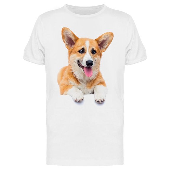 Puppy Coming Up From A Basket Tee Men's -Image by Shutterstock Men's T-shirt