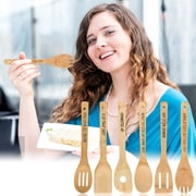 QuLuJing Funny Wooden Spoon Set 6 Wooden Spoons To Play Wooden Coffee Spoon Engraved with Funny Phrases Custom Wooden Spoons for Cooking Wood Spoons, Kitchen Tools and Gadgets