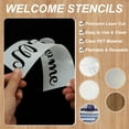 thumbnail image 3 of Uxcell Welcome Stencils, 4Pcs Uxcell Welcome Template Reusable Plastic Sign Templates Stencils for Fabric Wall Spray Painting Mailbox Sign Wood Art, Style 4, White, 3 of 6