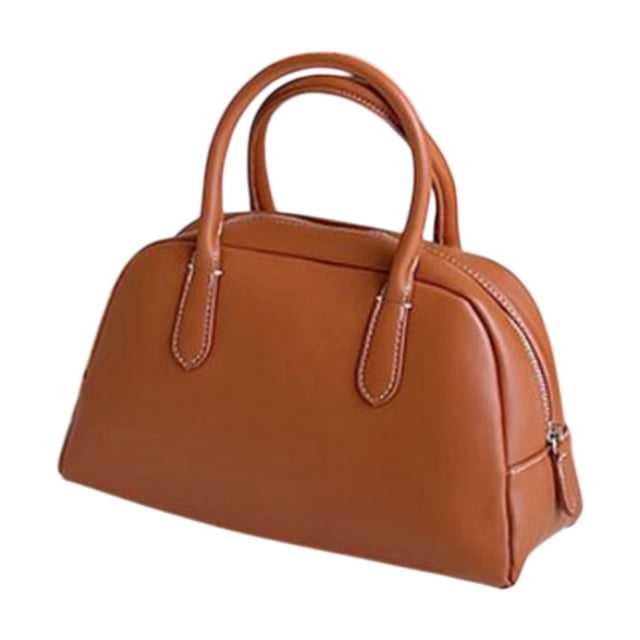 Bolso de hombro de piel sintética para mujer, bolso de mano con asa superior, bolso de mano de moda para el día a día. Marrón