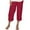 Red, variant on Capri Pants for Women, Xunlbb Women’s Elastic Waist Summer Solid Casual Fashion Outing Capris Length Pants(Blue,S)