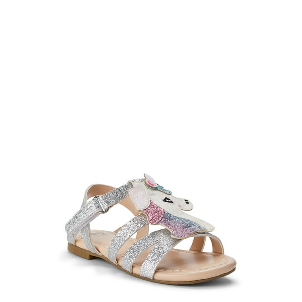 Wonder Nation Unicorn Shimmer Sandal (Toddler Girls) - Walmart.com