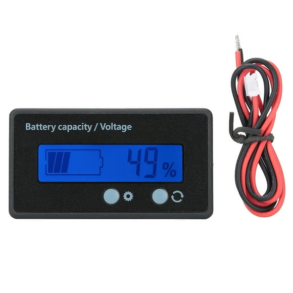 Moniteur de Capacité de Batterie Portable 8-100V, Affichage de la Capacité de la Batterie, Simple pour Batterie au Lithium Fer pour Batterie au Lithium pour Batterie Acide