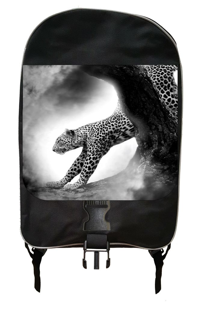 Black and White Cheetah - Backpack and Pencil Bag Set - image 1 of 5