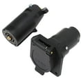 thumbnail image 2 of 7 Pin Trailer Wiring Adapter Plug, Durable Light Construction 7 Poles Round Trailer Connector  For Semitrailers, 2 of 8