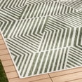 thumbnail image 3 of NICOLE MILLER NEW YORK Patio Country Ombre Geo Indoor Outdoor Area Rug, UV Fade Resistant, Low Pile, Green/Cream, 3'11"x5'2", 3 of 10