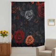 thumbnail image 3 of Red Orange Roses Sheer Curtains 84 Inches Long, Elegant Romantic Flowers Pastoral Light Filering Curtains, Breathable Simi Curtain Privacy Drapes for Living Room Bedroom Lightweight Window Treatment, 3 of 9