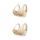 thumbnail image 3 of Minnieouse Sujetador trasero de belleza con cierre frontal, sostén de encaje cómodo y cómodo con realce en 5D. Color desnudo 2XL color desnudo 2XL 2piezas, 3 of 6
