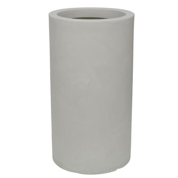 Ecobo 28.7 inches Eco-Friendly Round Pot Planter, Milano Indoor/Outdoor use, Durable, Versatile & Lightweight, Designed by Brazilian Artisans, Contemporary All-Weather Design – White