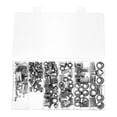 thumbnail image 1 of MasteelfCA 190pcs Rivet Nuts Aluminum Alloy Flat Head Threaded Insert Rivnuts Assortment, 1 of 8